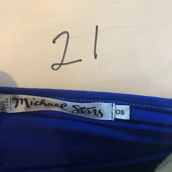 Michael Stars Womens Long Sleeve Top Purple One Size OS Keyhole Crew Neck - Picture 9 of 9